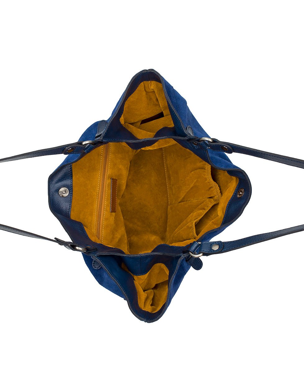 Female - Liliane Tote - Suede Leather - light tan - by Patricia Nash - View 4 of 13