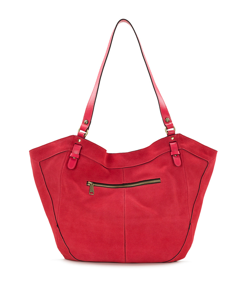 Female - Liliane Tote | Suede Leather | Geranium - geranium - by Patricia Nash - View 2 of 4