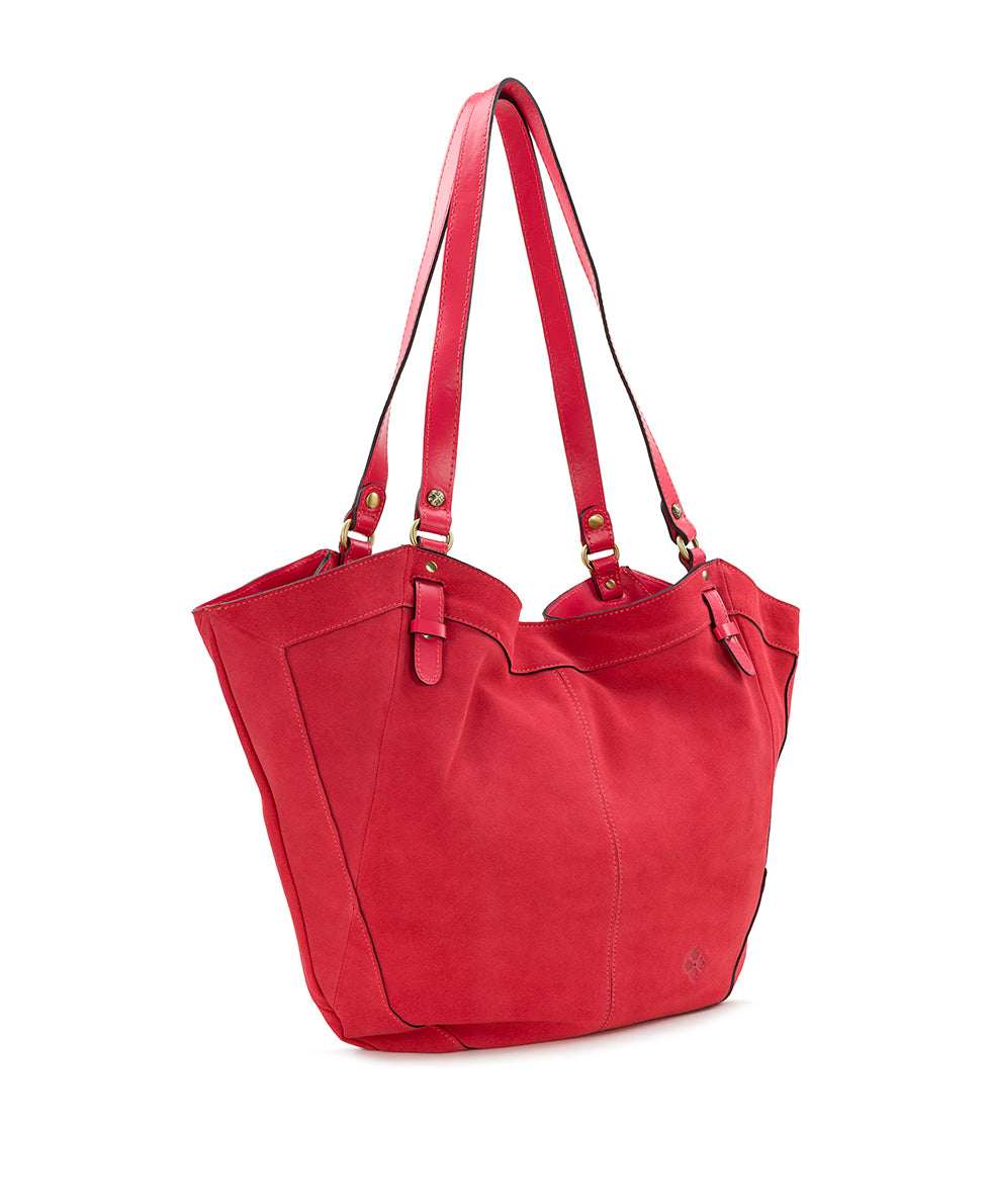 Female - Liliane Tote | Suede Leather | Geranium - geranium - by Patricia Nash - View 3 of 4