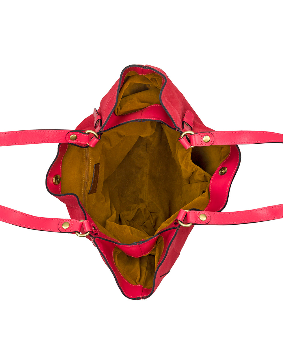 Female - Liliane Tote | Suede Leather | Geranium - geranium - by Patricia Nash - View 4 of 4