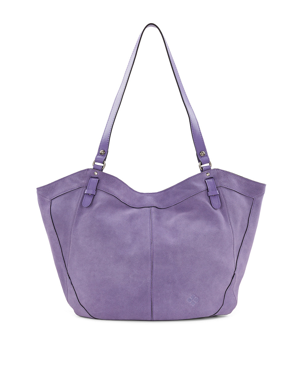 Female - Liliane Tote | Suede Leather | WIsteria - chocolate - by Patricia Nash - View 1 of 4