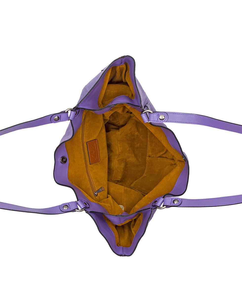 Female - Liliane Tote | Suede Leather | WIsteria - chocolate - by Patricia Nash - View 4 of 4