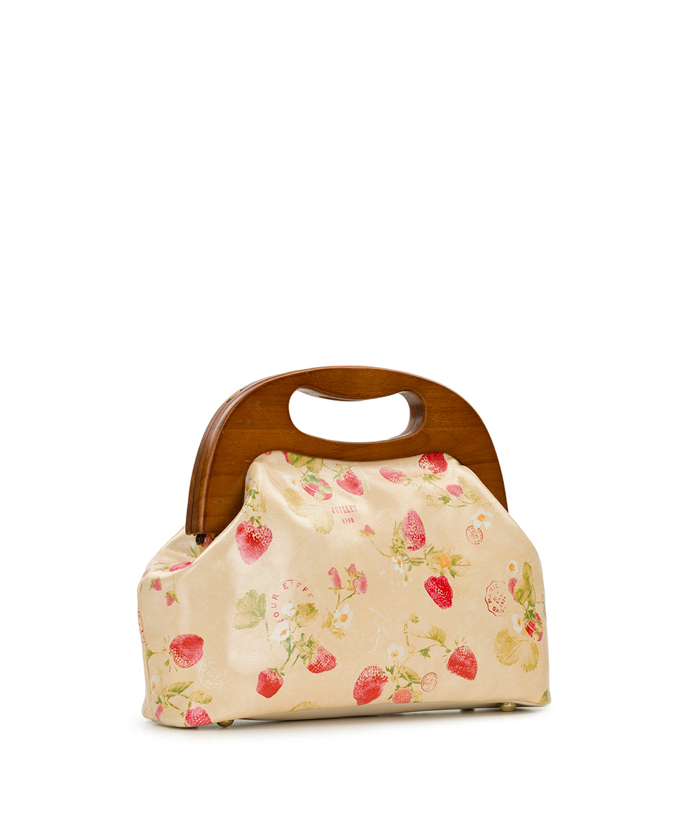 Female - Sandrine Wooden Frame - Parisian Strawberries - parchment strawberry - by Patricia Nash - View 3 of 6