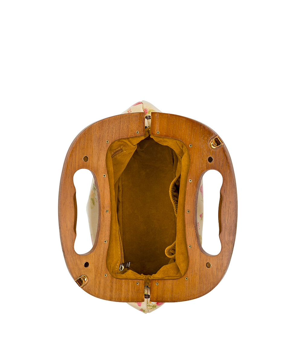 Female - Sandrine Wooden Frame - Parisian Strawberries - parchment strawberry - by Patricia Nash - View 5 of 6