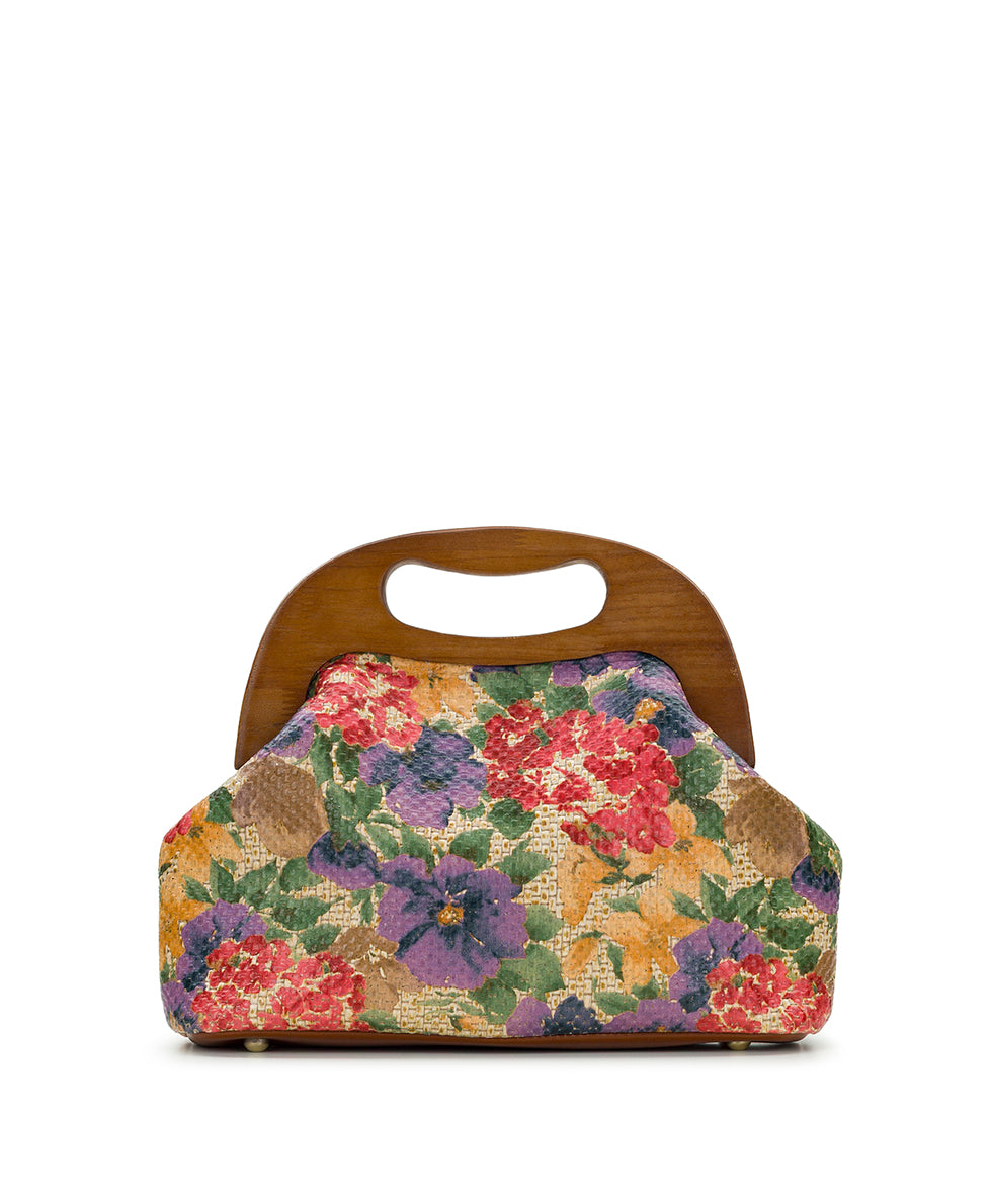 Female - Sandrine Wooden Frame Crossbody - Painted Woven - french hydrangeas - by Patricia Nash - View 2 of 4