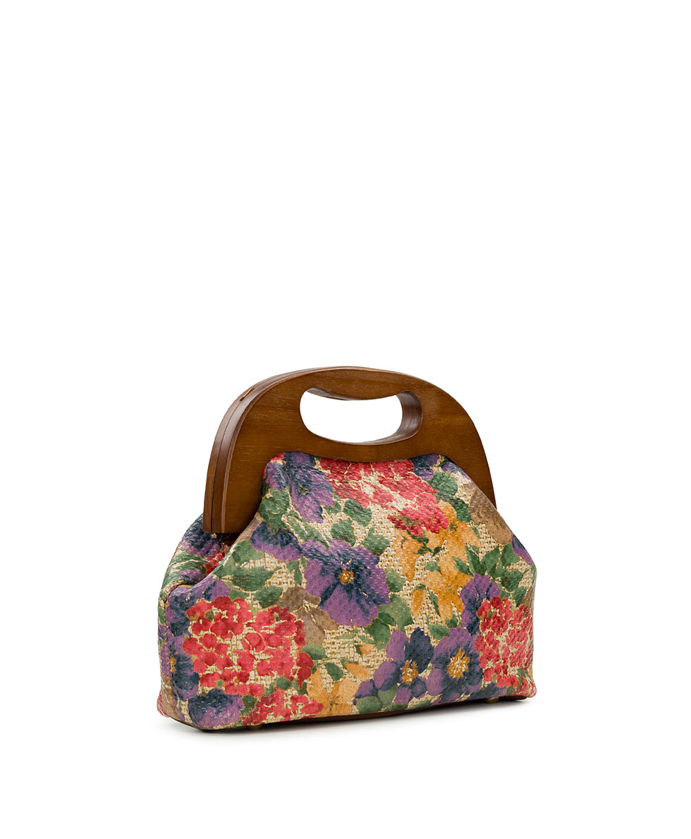 Female - Sandrine Wooden Frame Crossbody - Painted Woven - french hydrangeas - by Patricia Nash - View 3 of 4