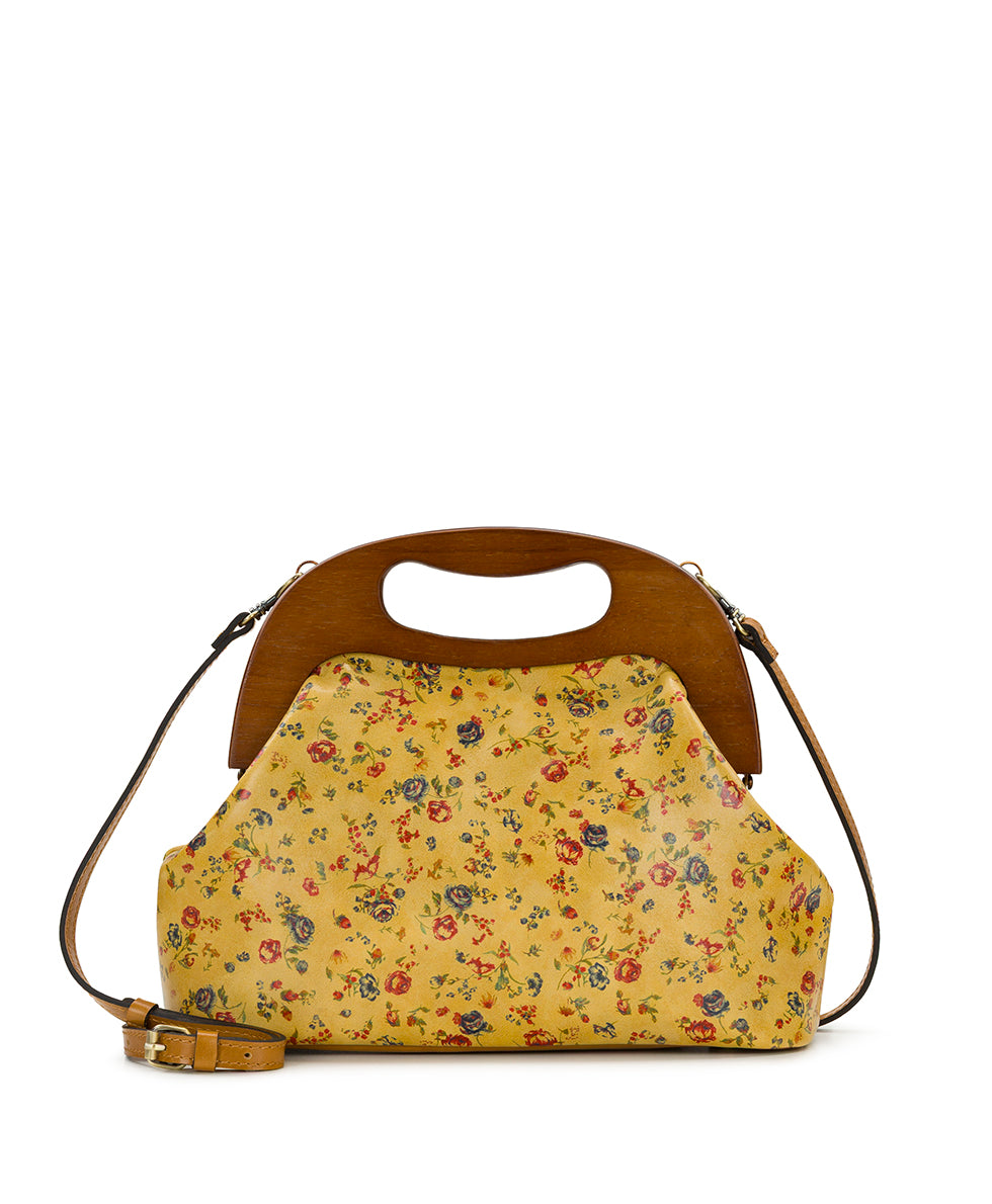 Female - Sandrine Wooden Frame Crossbody - Fleur de Jardin - fleur de jardin - by Patricia Nash - View 1 of 4