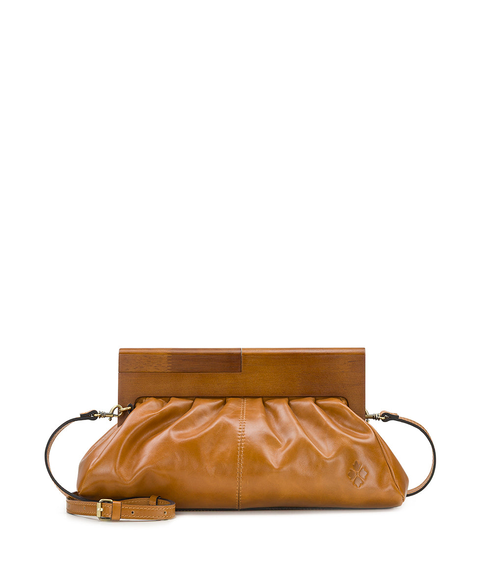 Female - Appoline Wooden Frame - Vintage Glazed Leather - light tan - by Patricia Nash - View 1 of 6