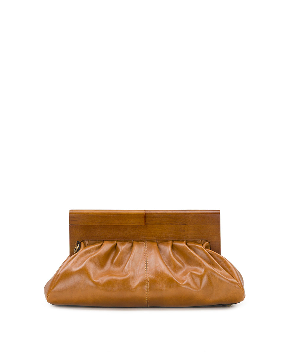 Female - Appoline Wooden Frame - Vintage Glazed Leather - light tan - by Patricia Nash - View 2 of 6