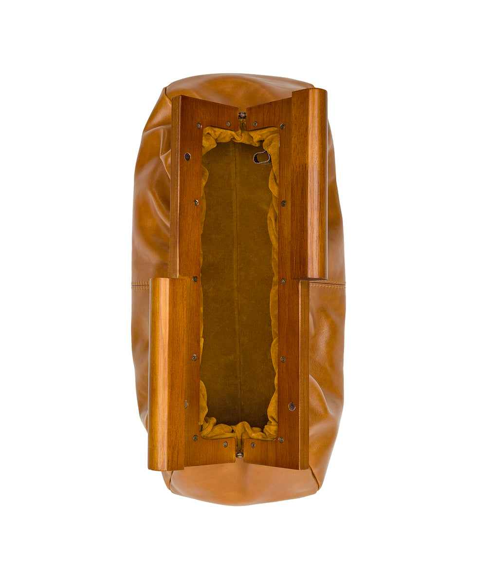 Female - Appoline Wooden Frame - Vintage Glazed Leather - light tan - by Patricia Nash - View 5 of 6