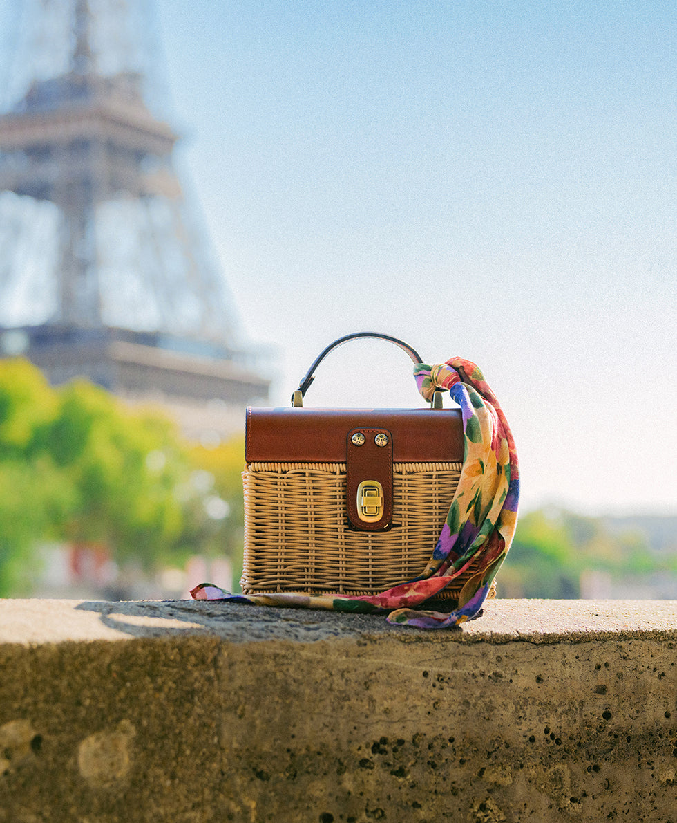 Female - Vienne Basket Top Handle - Spring Wicker - natural/tan - by Patricia Nash - View 6 of 13