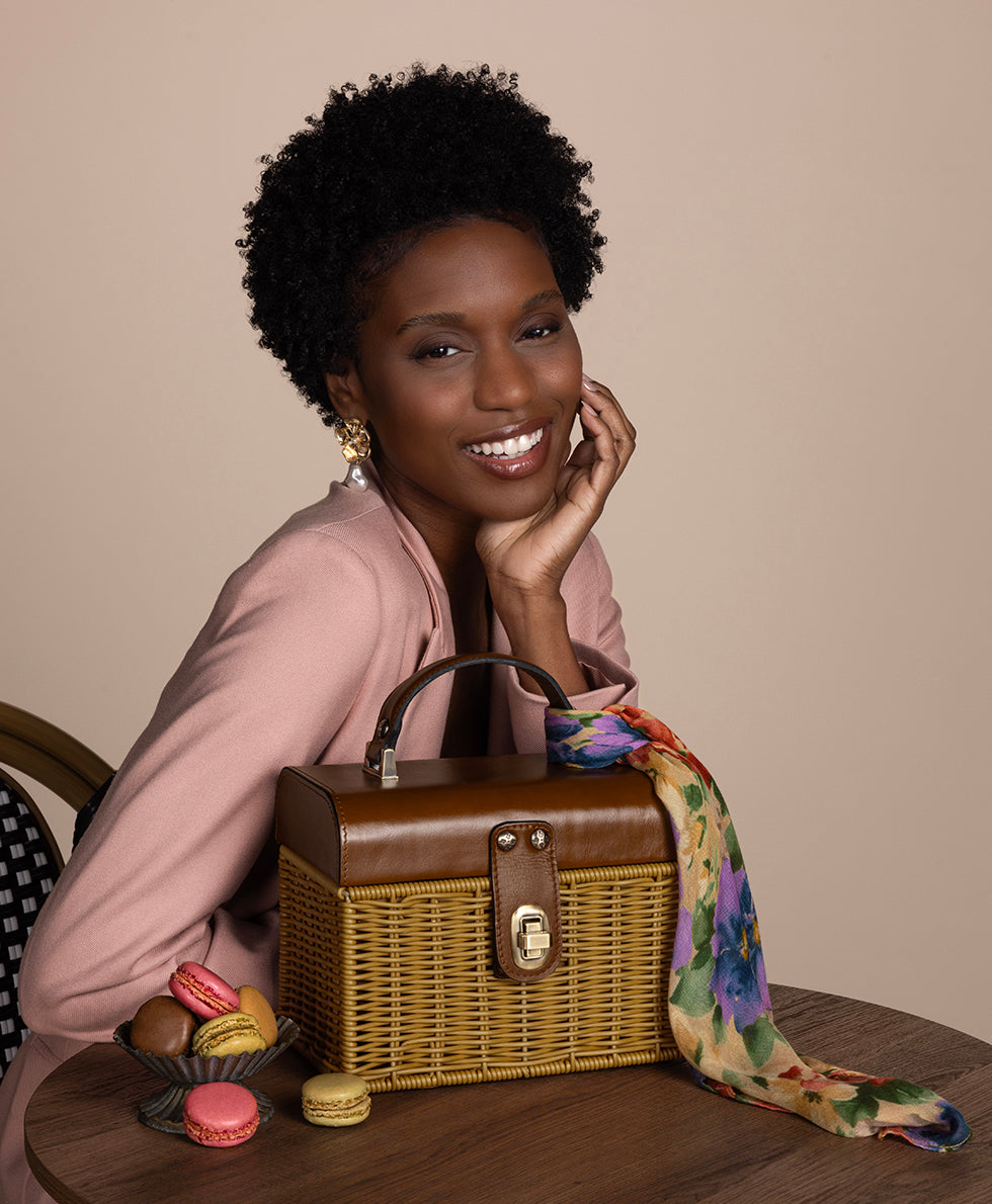 Female - Vienne Basket Top Handle - Spring Wicker - natural/tan - by Patricia Nash - View 7 of 13