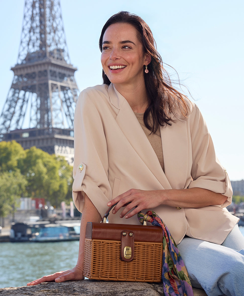 Female - Vienne Basket Top Handle - Spring Wicker - natural/tan - by Patricia Nash - View 4 of 13