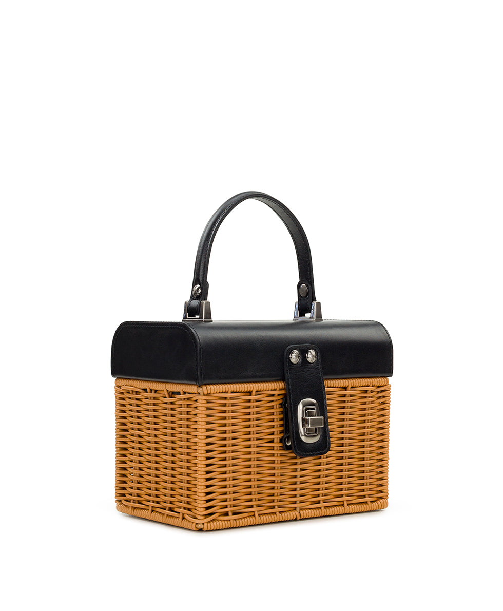 Female - Vienne Basket Top Handle - Spring Wicker - natural/tan - by Patricia Nash - View 10 of 13