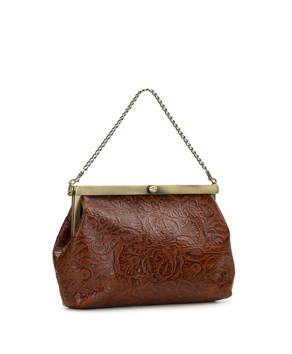 Female - Vilaine Frame | Brazilian Supple Tooled | Cognac - cognac - by Patricia Nash - View 4 of 7