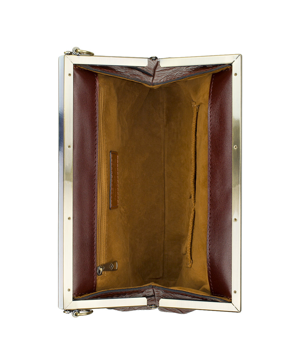 Female - Vilaine Frame | Brazilian Supple Tooled | Cognac - cognac - by Patricia Nash - View 5 of 7