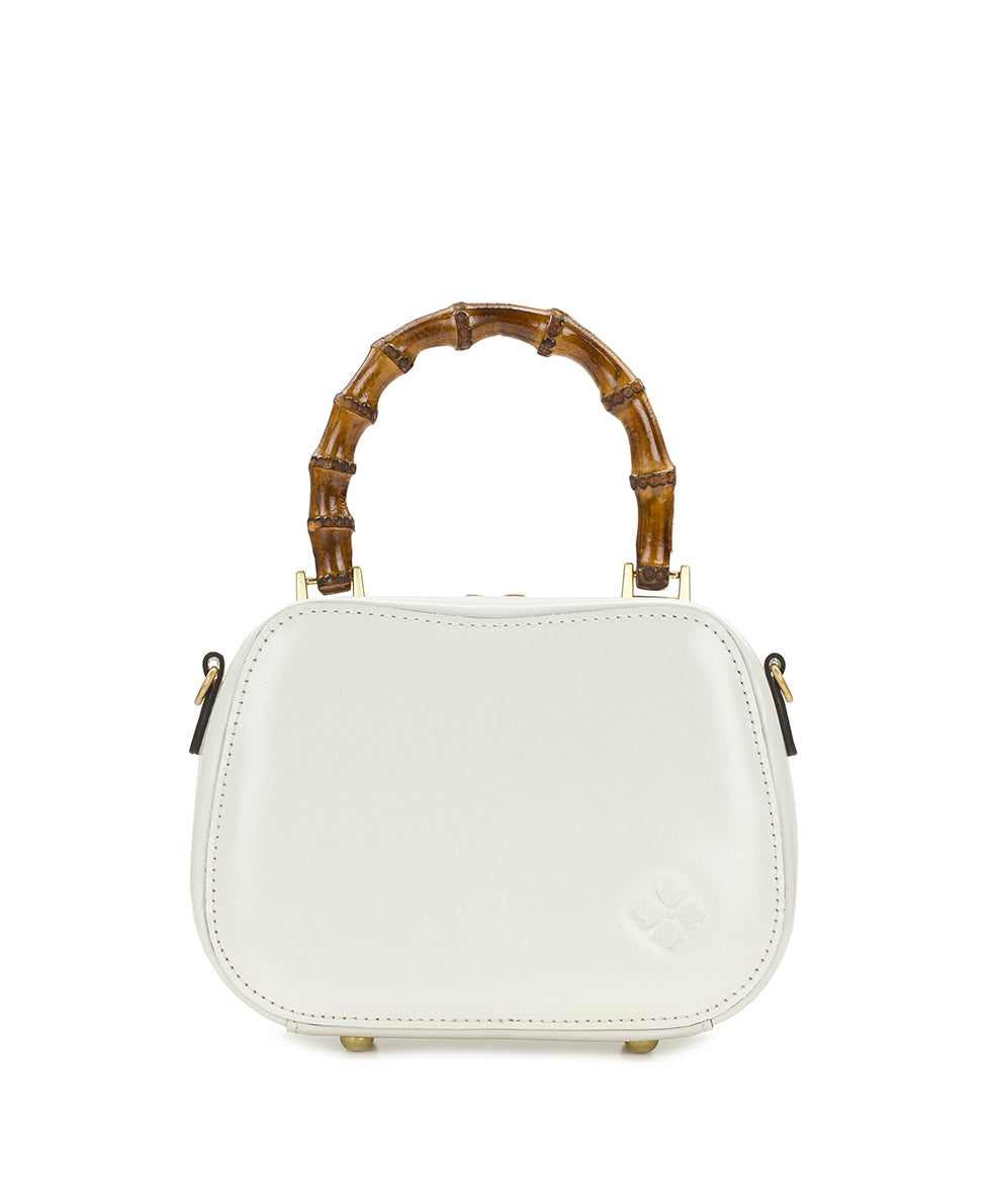 Female - Lara Top Handle Crossbody - Vintage Veg Tan Rose Tooled - meringue - by Patricia Nash - View 2 of 4