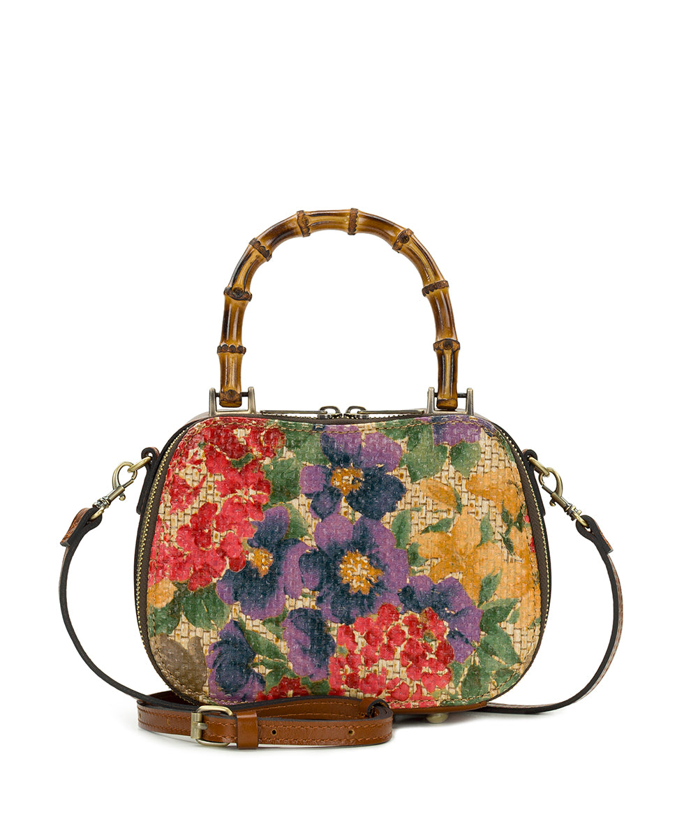 Female - Lara Top Handle Crossbody - Painted Woven - french hydrangeas - by Patricia Nash - View 1 of 4