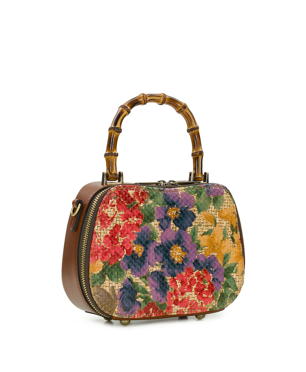 Female - Lara Top Handle Crossbody - Painted Woven - french hydrangeas - by Patricia Nash - View 3 of 4