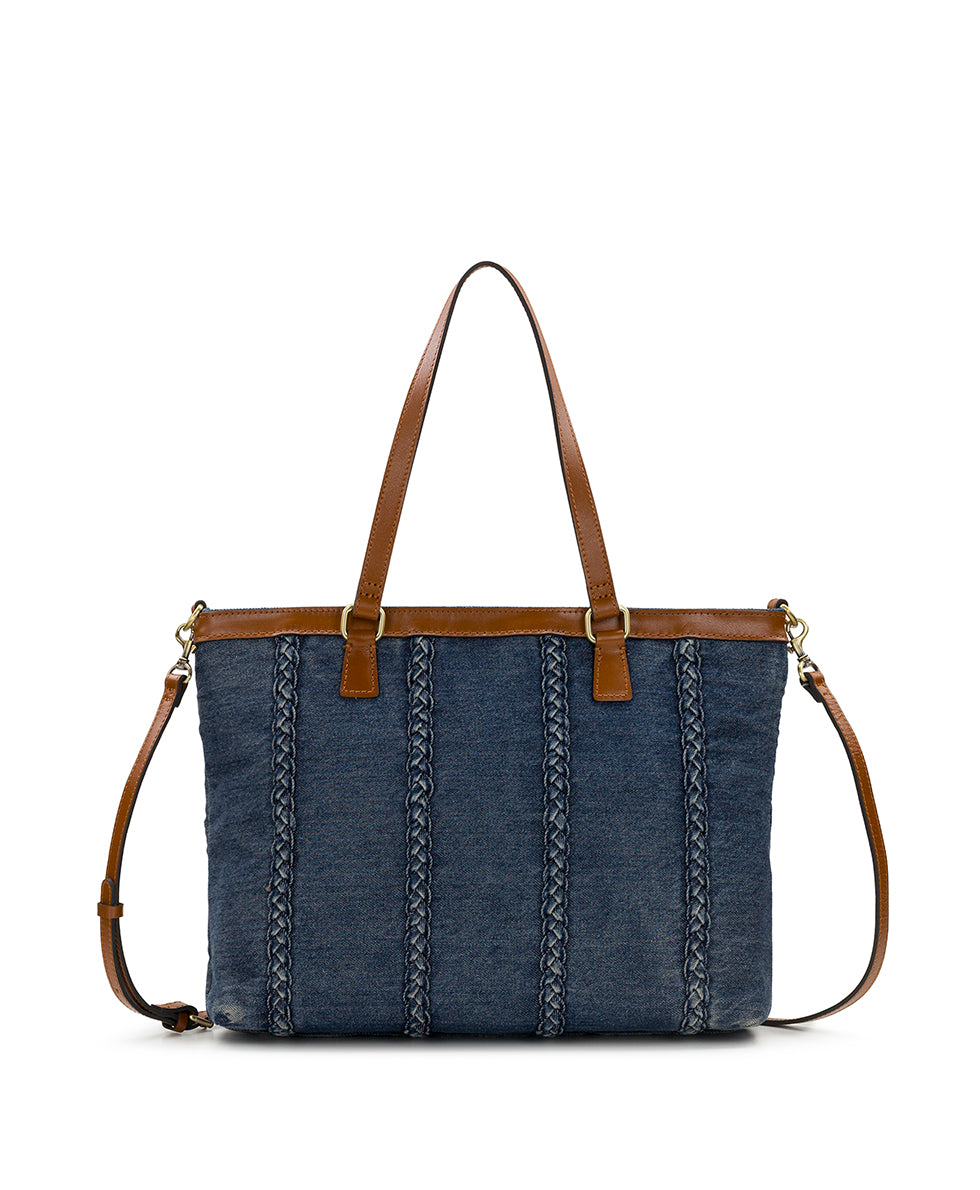 Female - Nadine Tote Satchel - Denim Stonewashed - denim - by Patricia Nash - View 1 of 6