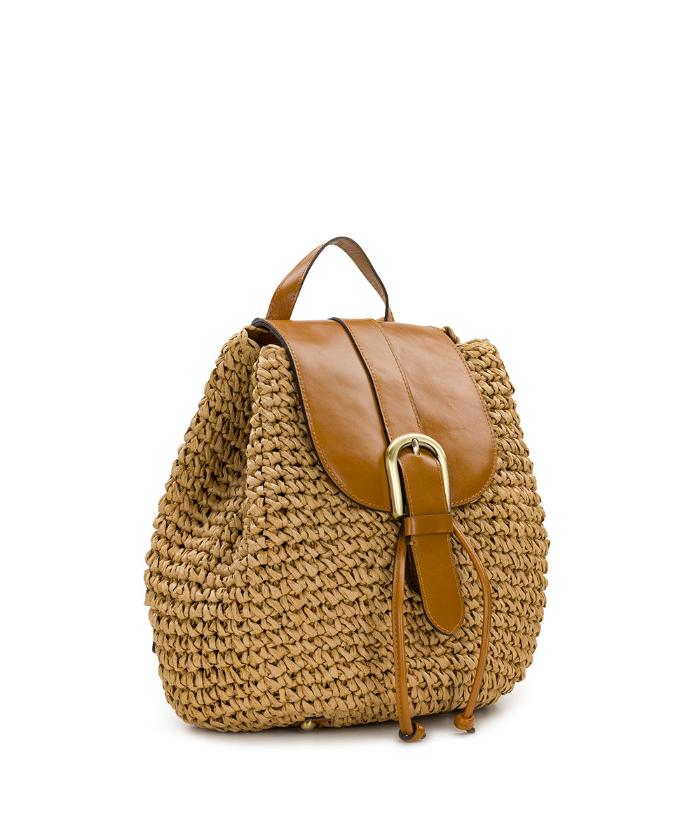 Patricia Nash Berenice Straw Small Backpack