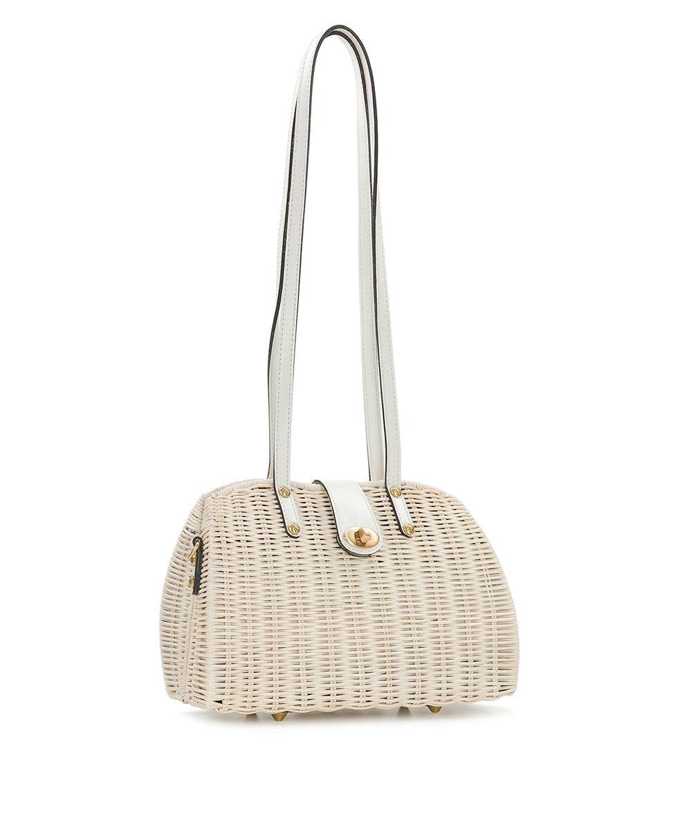 Female - Isere Wicker Satchel with Scarf - Spring Wicker - natural - by Patricia Nash - View 13 of 17
