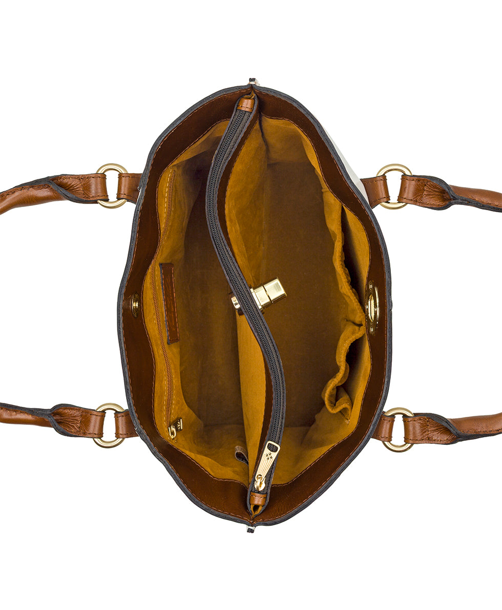 Female - Noeline Shopper Tote - Colorblock - meringue/cognac - by Patricia Nash - View 5 of 5