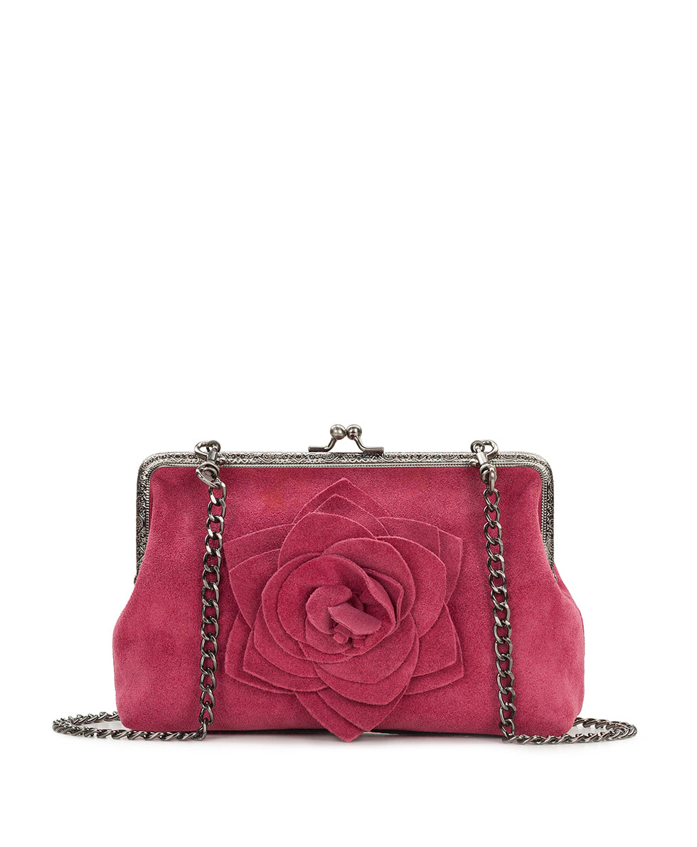 Female - Borriana Frame with Parisian Rose Tooling - Suede Leather - petal pink - by Patricia Nash - View 1 of 7