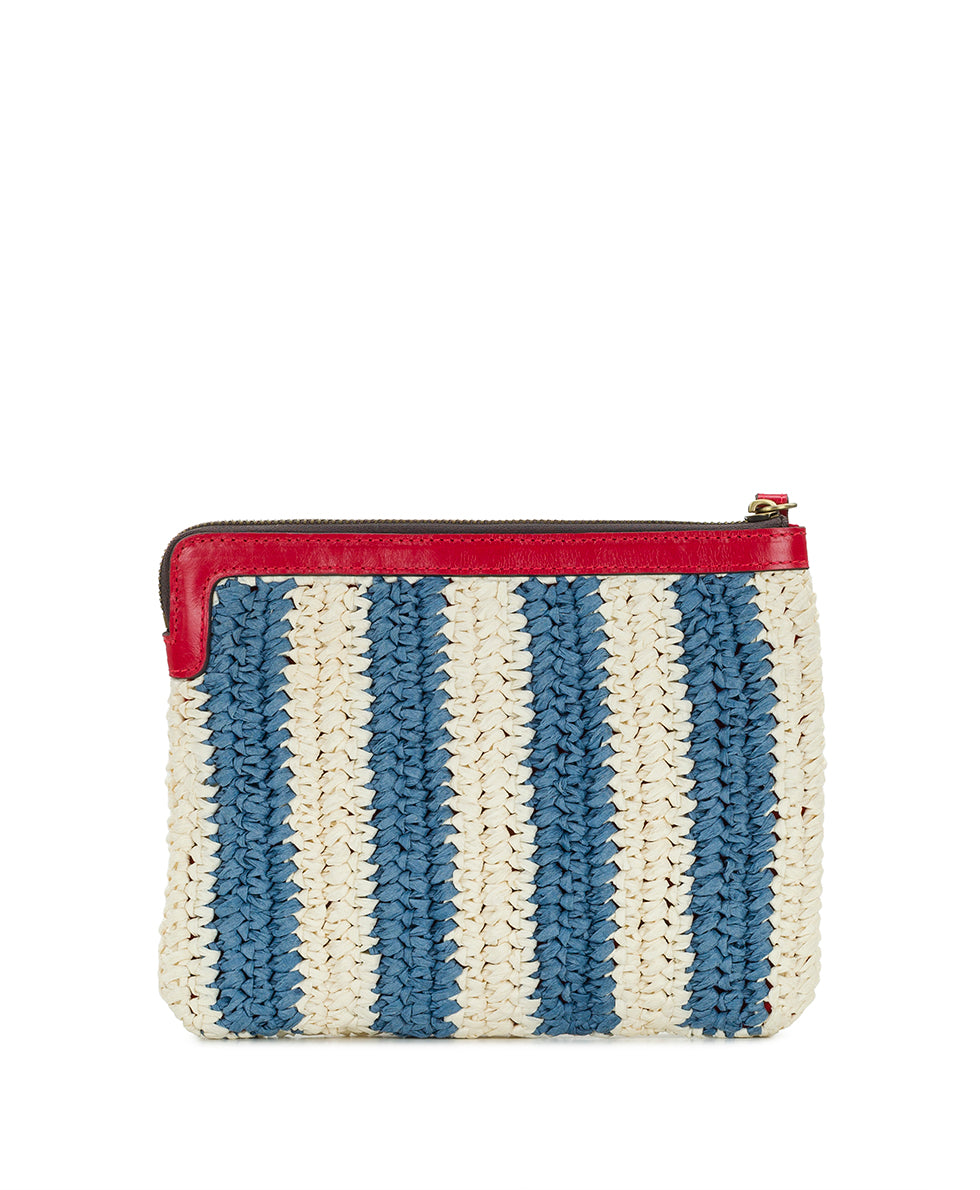 Female - Les Fraises Wristlet - Specialty Woven - white/blue - by Patricia Nash - View 2 of 5