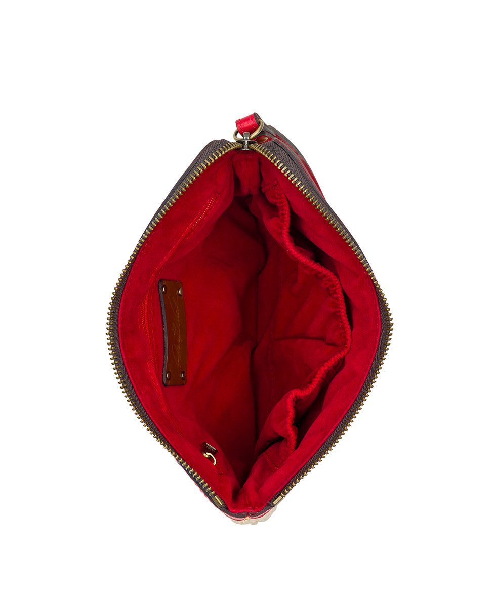 Female - Les Fraises Wristlet - Specialty Woven - white/blue - by Patricia Nash - View 4 of 5