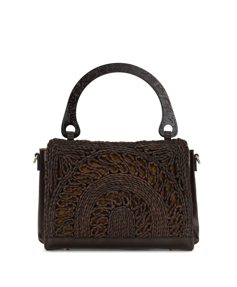 Female - Estelle Straw Tote with Scarf - Specialty Woven - honey/natural - by Patricia Nash - View 9 of 13