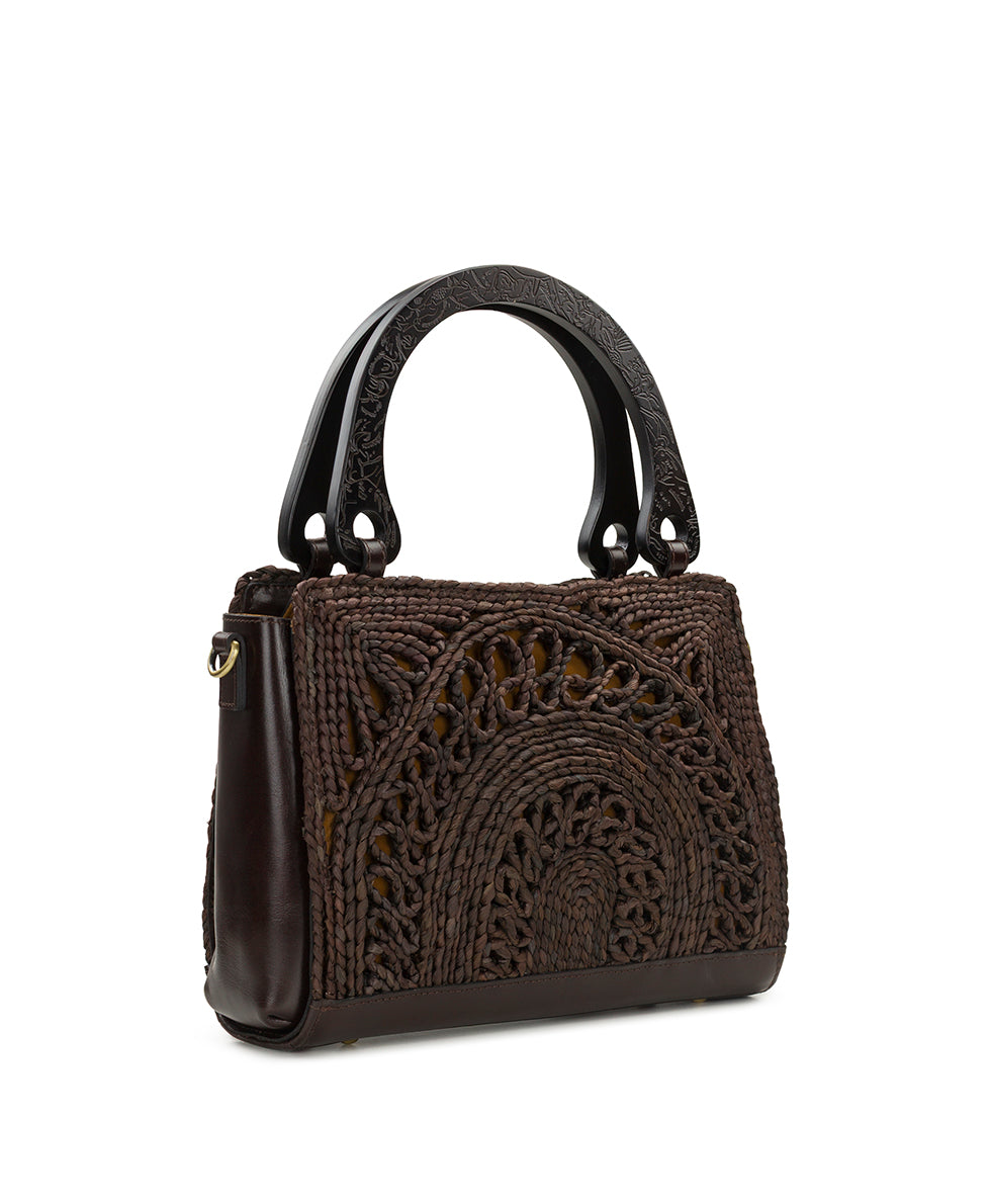 Female - Estelle Straw Tote with Scarf - Specialty Woven - honey/natural - by Patricia Nash - View 10 of 13