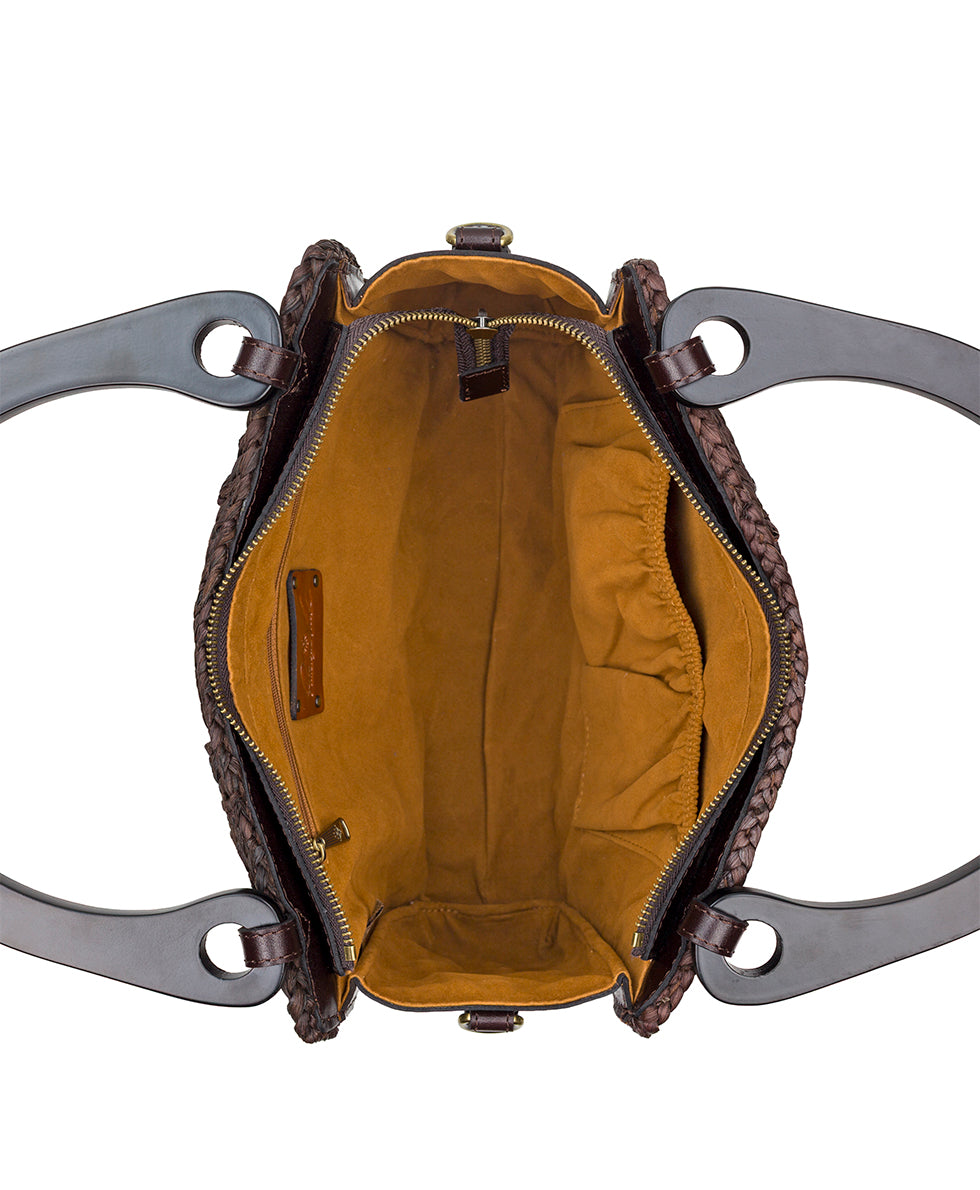 Female - Estelle Straw Tote with Scarf - Specialty Woven - honey/natural - by Patricia Nash - View 11 of 13