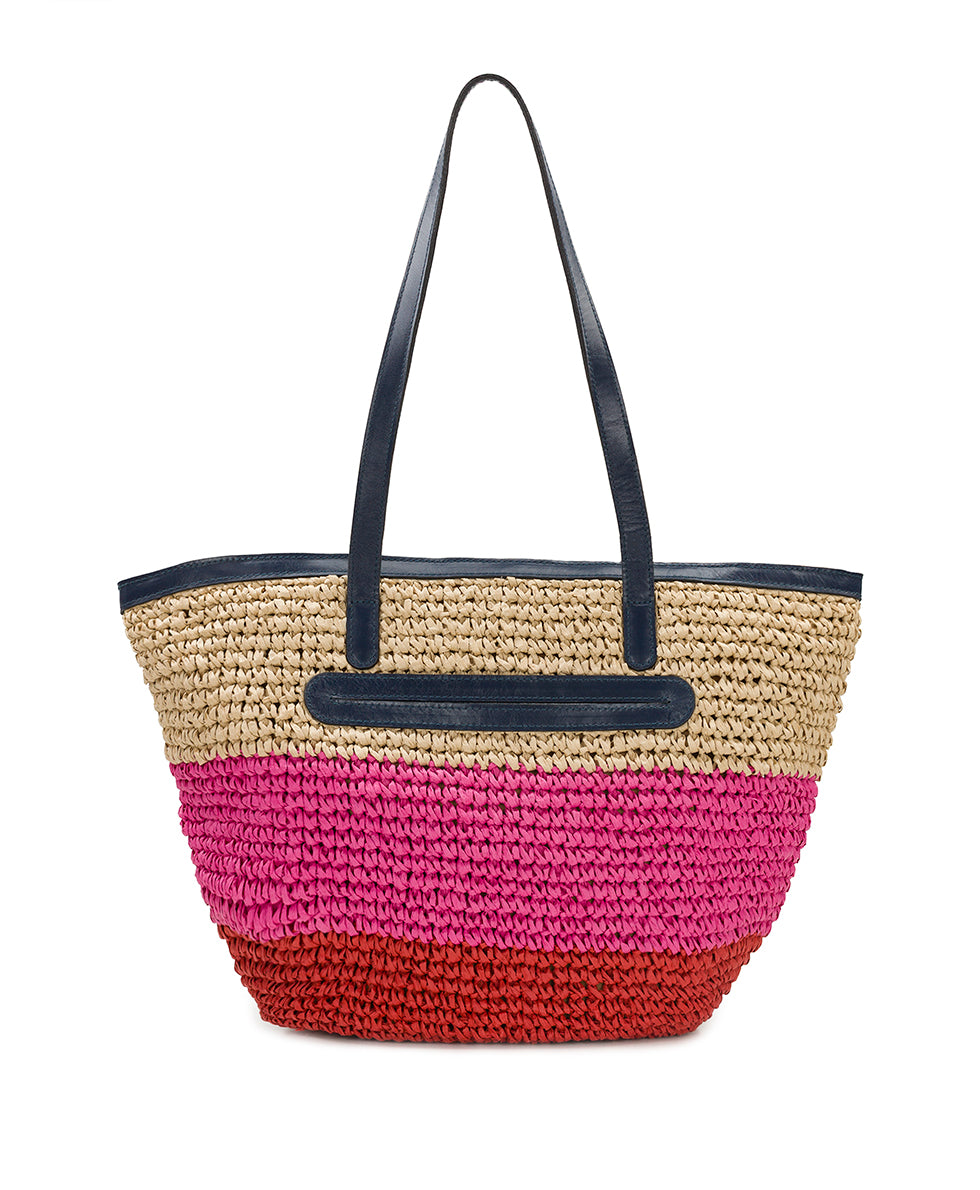 Female - Marconia Tote with Pom Pom Tassel - Specialty Woven - black/cognac - by Patricia Nash - View 6 of 10
