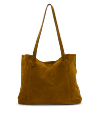 Elise Tote | Suede Leather | Cognac