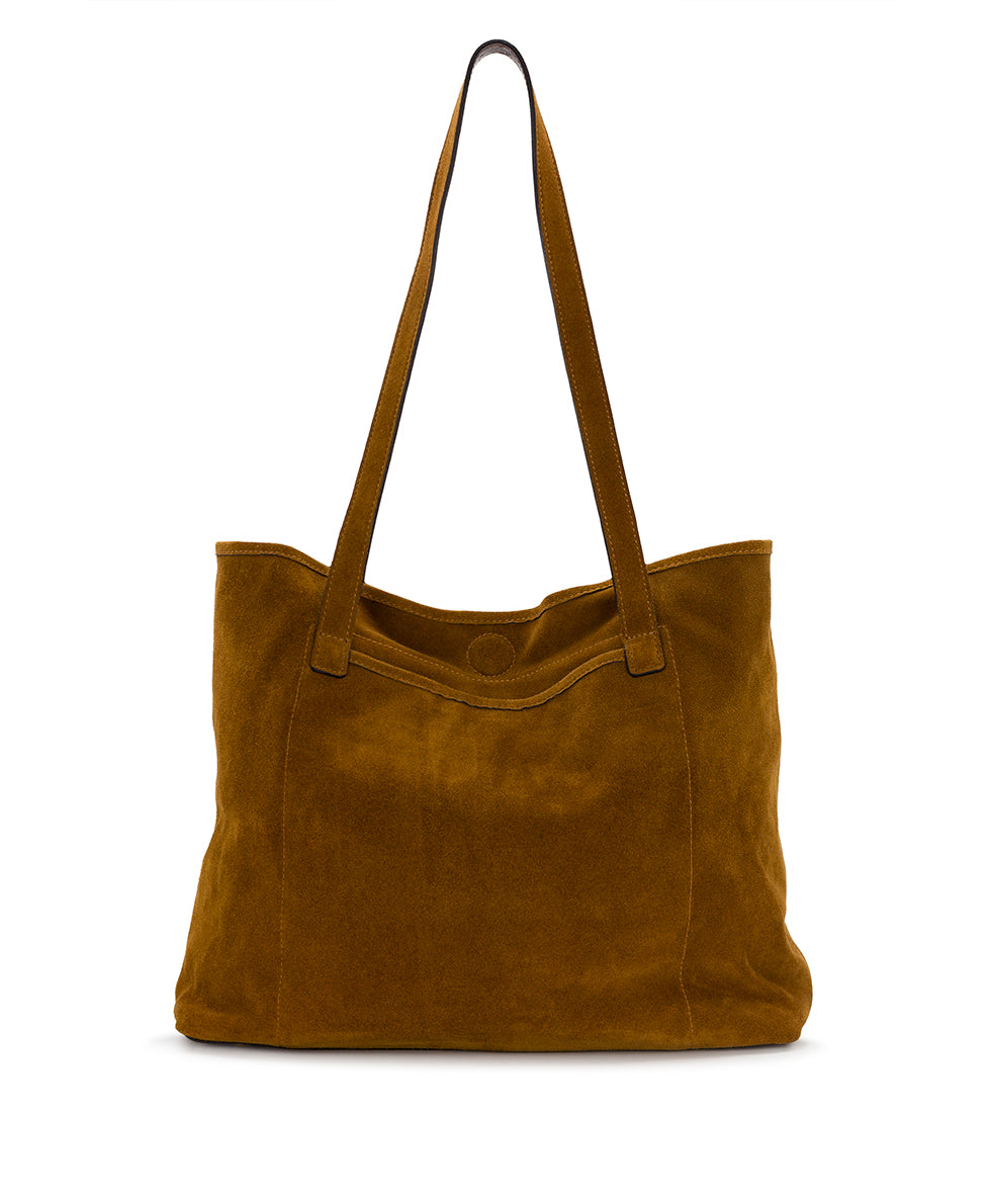 Female - Elise Tote | Suede Leather | Cognac - cognac - by Patricia Nash - View 3 of 6