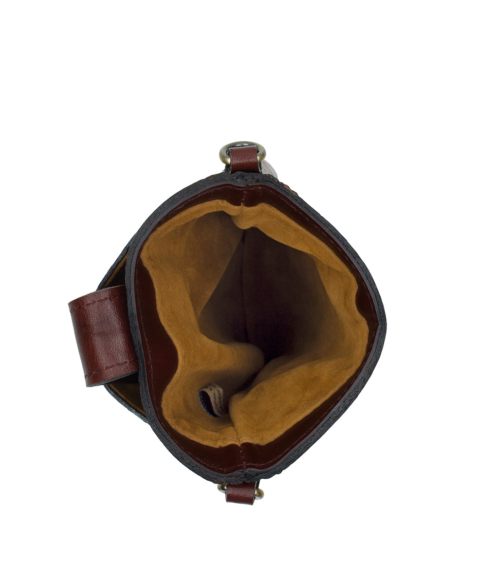 Female - Leontine Crossbody | Brazilian Supple Tooled | Cognac - cognac - by Patricia Nash - View 4 of 4