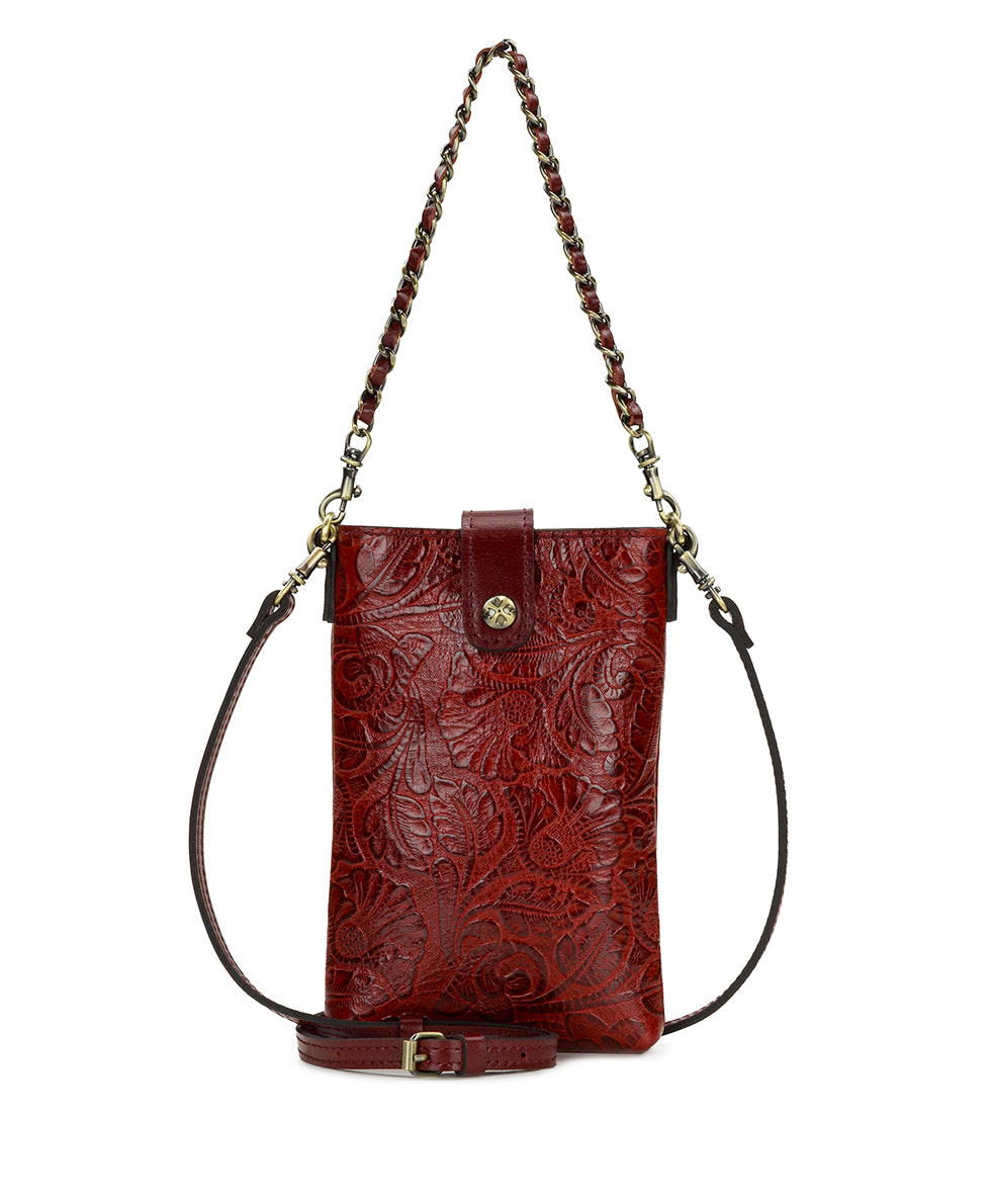 Female - Leontine Crossbody | Brazilian Supple Tooled | Red - red - by Patricia Nash - View 1 of 4