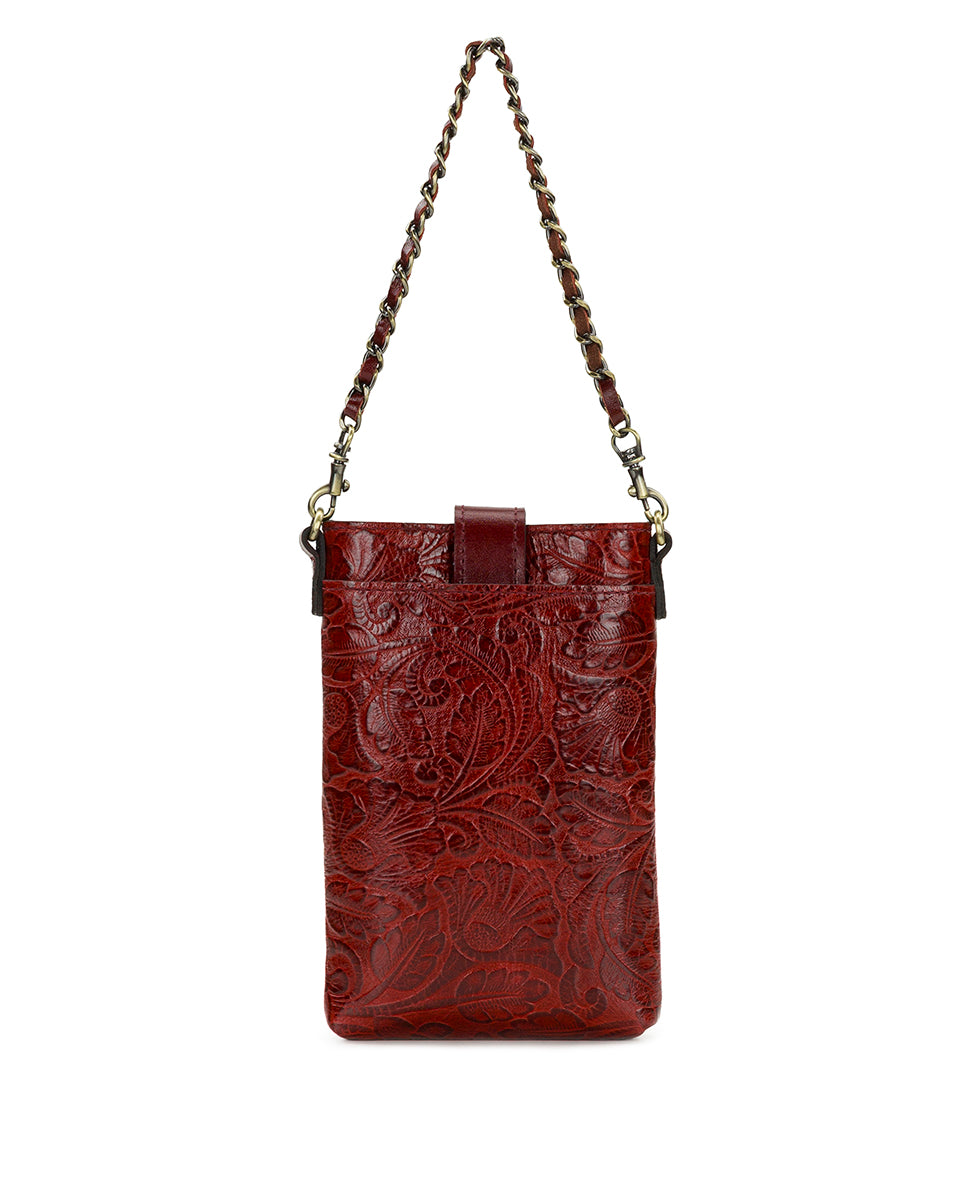 Female - Leontine Crossbody | Brazilian Supple Tooled | Red - red - by Patricia Nash - View 2 of 4
