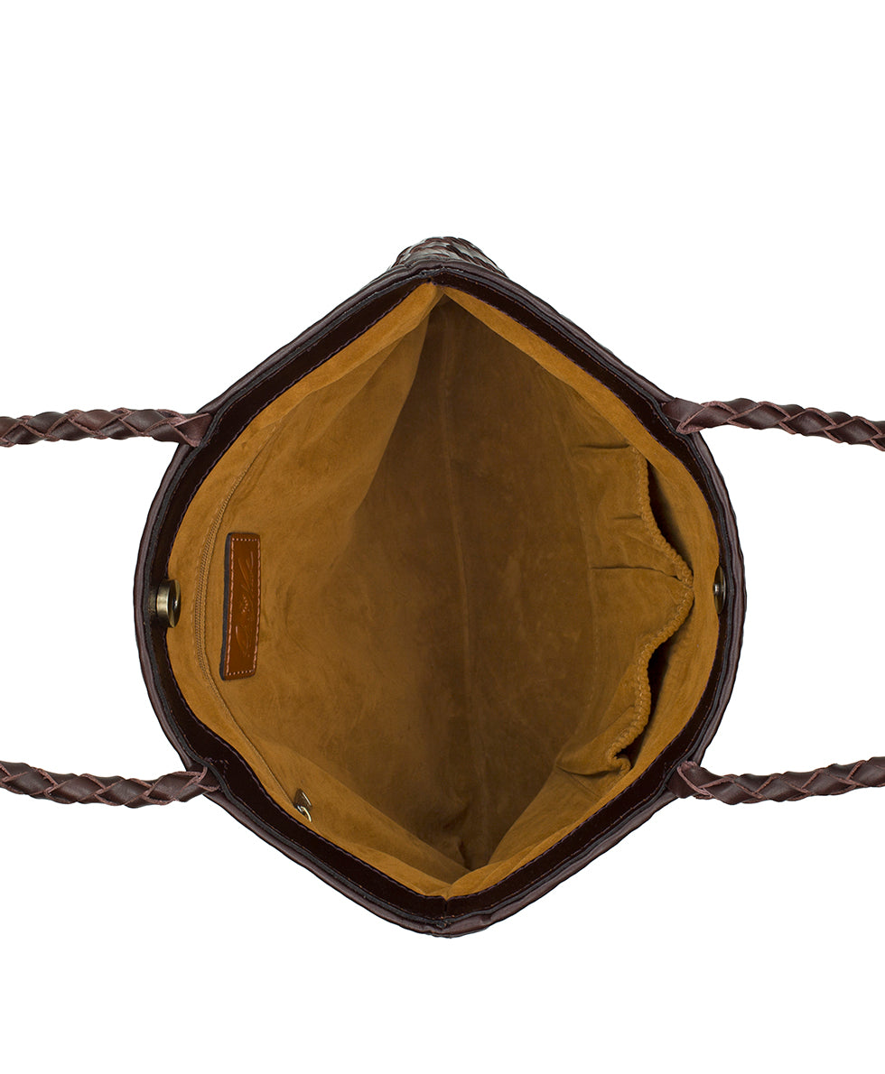 Female - Valence Tote - Hand Stained Woven - cognac - by Patricia Nash - View 11 of 13