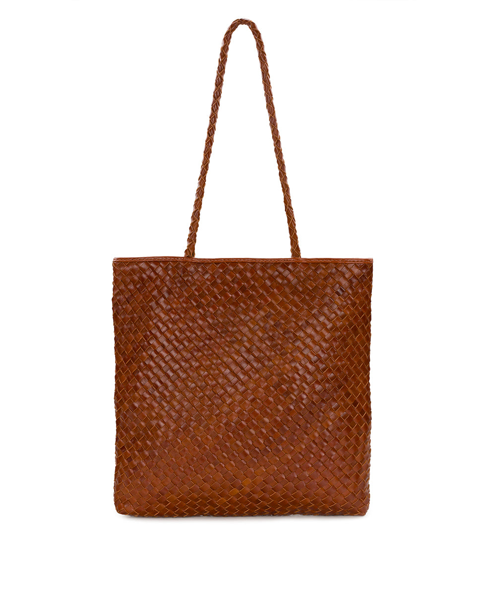 Female - Valence Tote - Hand Stained Woven - cognac - by Patricia Nash - View 2 of 7