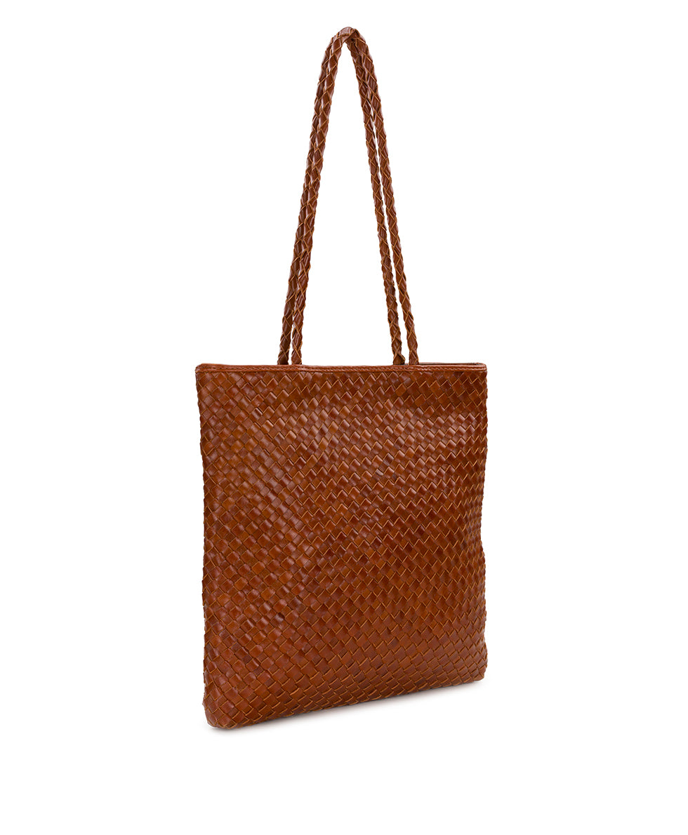 Female - Valence Tote - Hand Stained Woven - cognac - by Patricia Nash - View 3 of 7