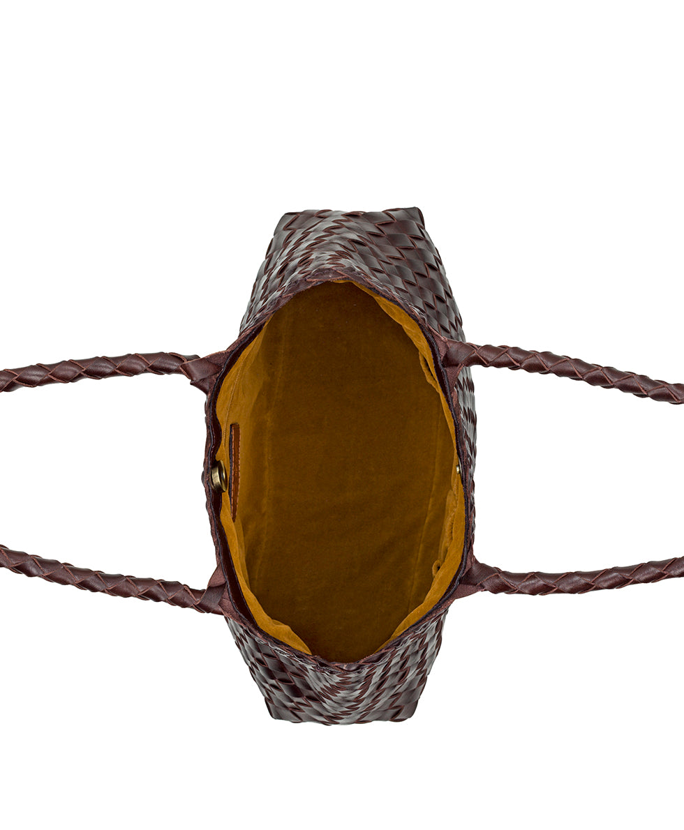 Female - Violaine Satchel - Hand Stained Woven - cognac - by Patricia Nash - View 5 of 19