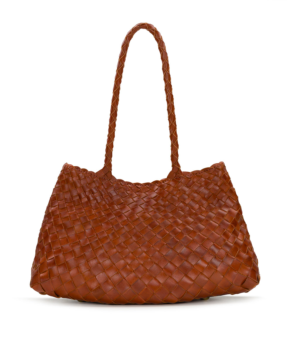 Female - Violaine Satchel - Hand Stained Woven - cognac - by Patricia Nash - View 10 of 19