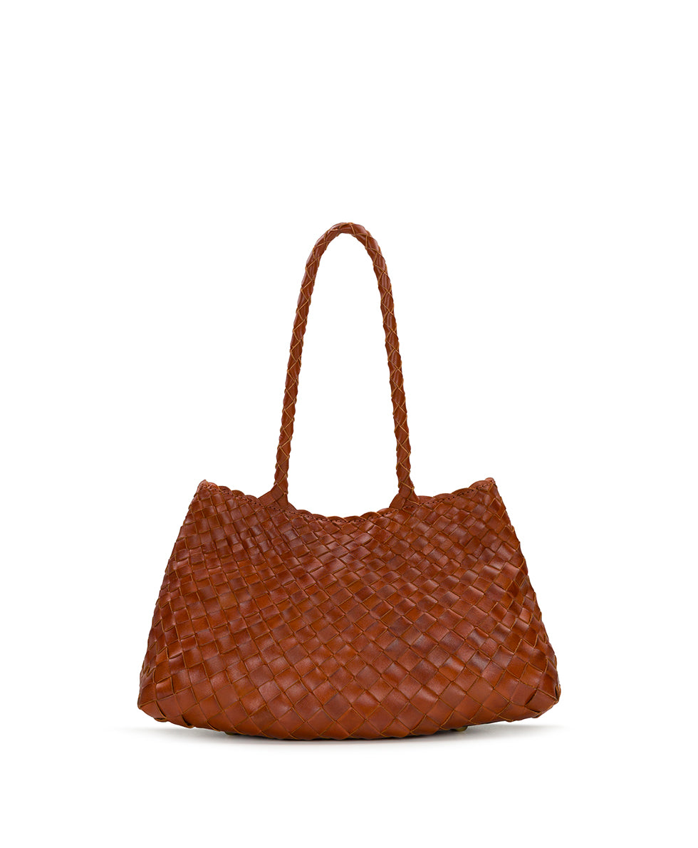 Female - Violaine Satchel - Hand Stained Woven - cognac - by Patricia Nash - View 10 of 19