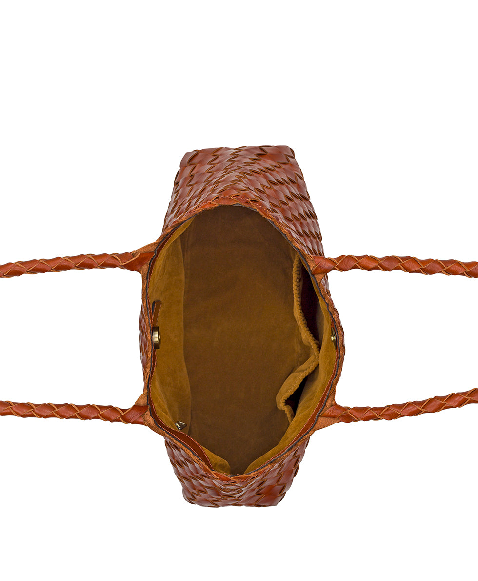 Female - Violaine Satchel - Hand Stained Woven - cognac - by Patricia Nash - View 14 of 19
