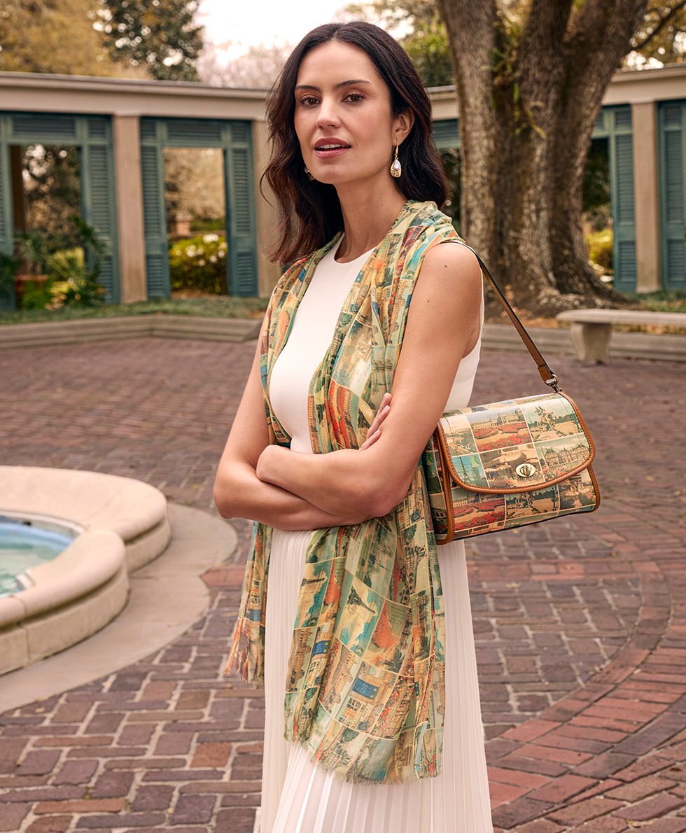 Female - Ariane Top Handle Crossbody - Postcards From Paris - postcards from paris - by Patricia Nash - View 2 of 7