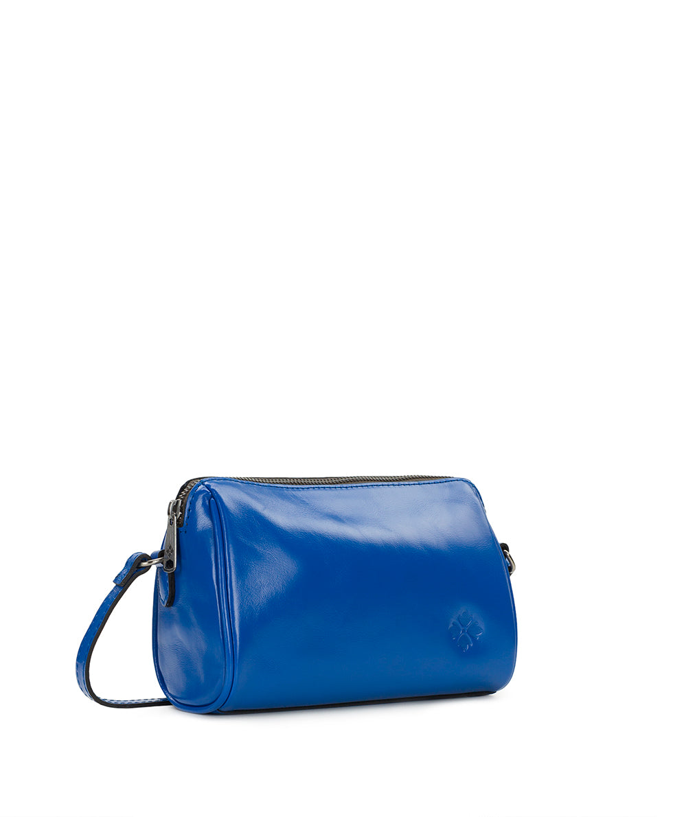 Female - Romy Crossbody with Postcards From Paris Scarf -  Vintage Distressed - cornflower - by Patricia Nash - View 3 of 5