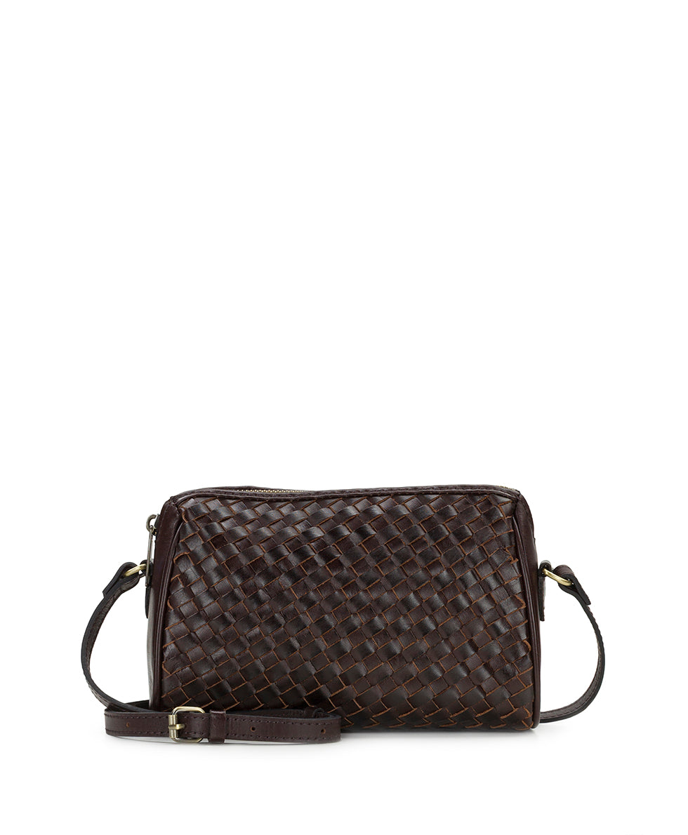 Female - Romy Crossbody - Hand Stained Woven - cognac - by Patricia Nash - View 5 of 10