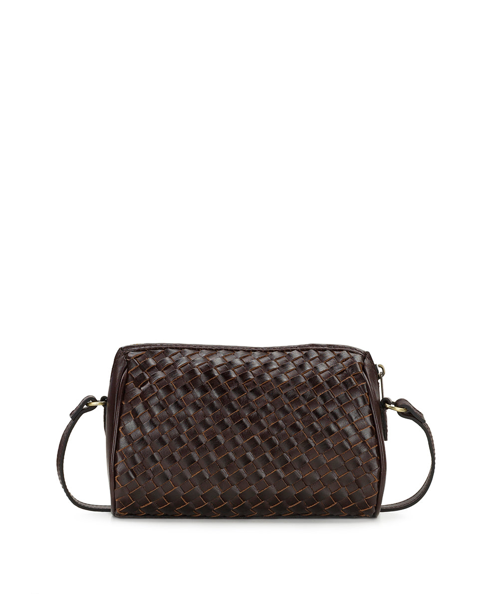 Female - Romy Crossbody - Hand Stained Woven - cognac - by Patricia Nash - View 6 of 10